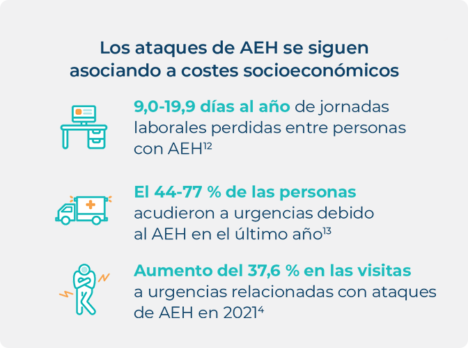 Infografía del coste socioeconómico asociado a los ataques de AEH.